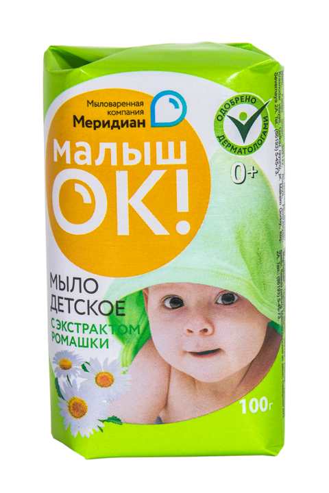 Детское мыло, МалышОК, с экстрактом ромашки
